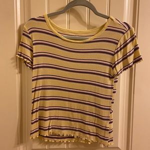 Pastel yellow striped shirt